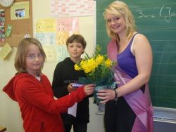 Dankeschoen von den Klassensprechern Laura und Frederic.JPG